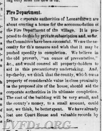 1877: News article from August 30, 1877, The Beacon.  One of many efforts to protect our community from ravages of fire. 
Credits:  Jason Babcock